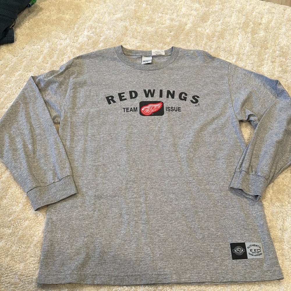 Vintage CCM Red Wings Team Issue Long Sleeve